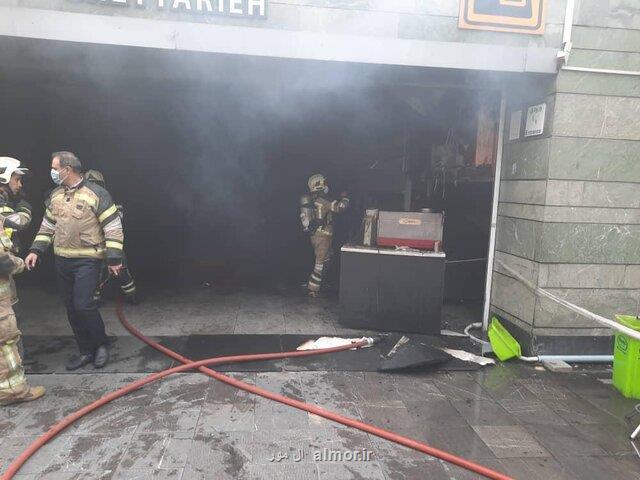 آتشسوزی ورودی ایستگاه قیطریه اختلالی در سرویس دهی مترو نداشت
